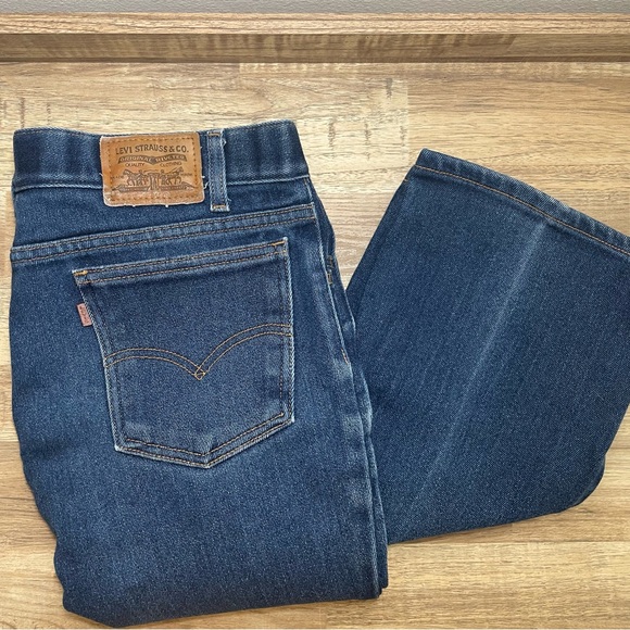 Vintage Levis 547 Brown Tab Denim Jeans Men Tag 38x32 -‎ Actual 34x30 - Picture 1 of 11